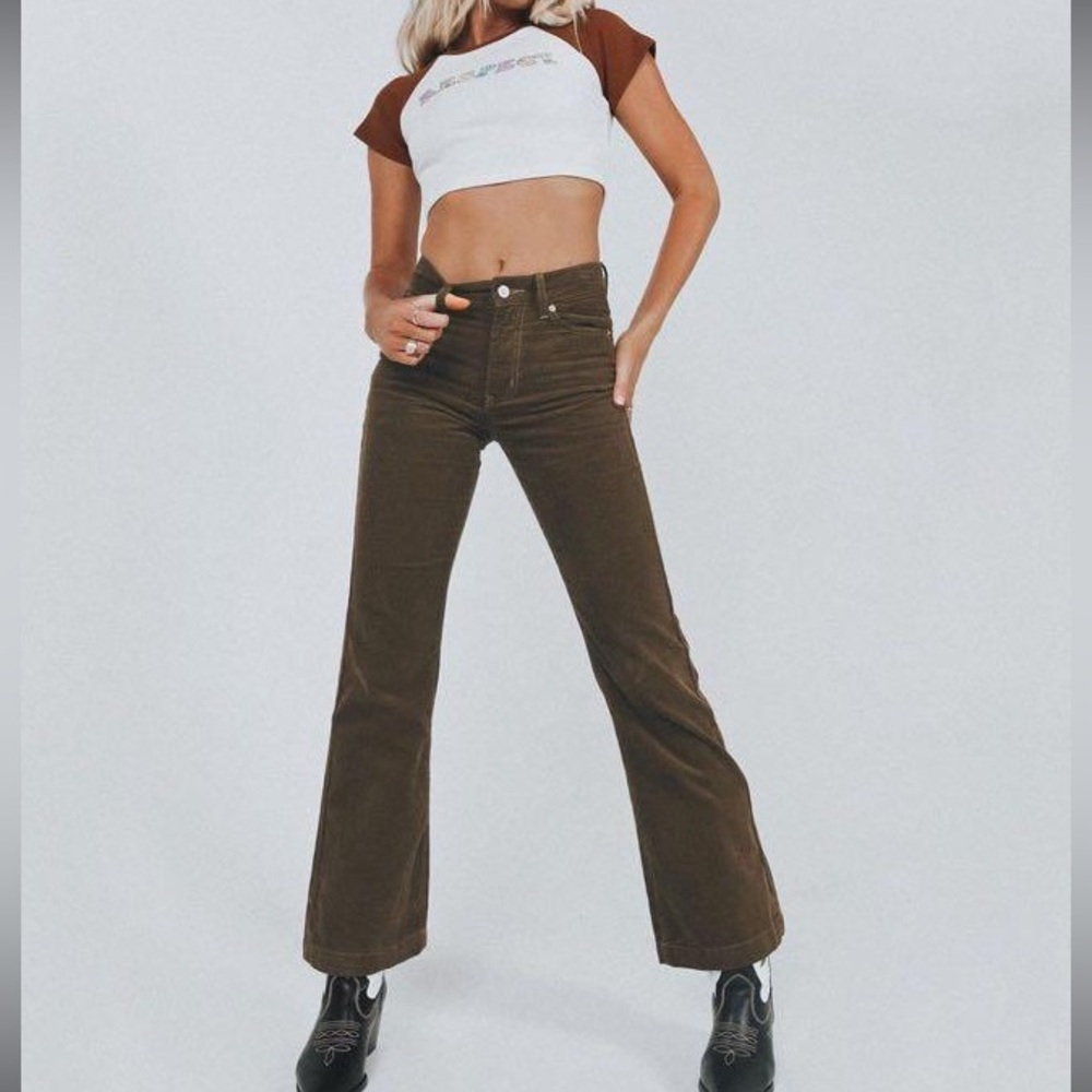 Princess Polly Sherla Low Rider Brown Cord Pants
